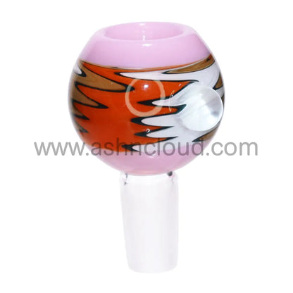 14 Mm - Wig Wag Curvy Slime Colors Glass Bowl