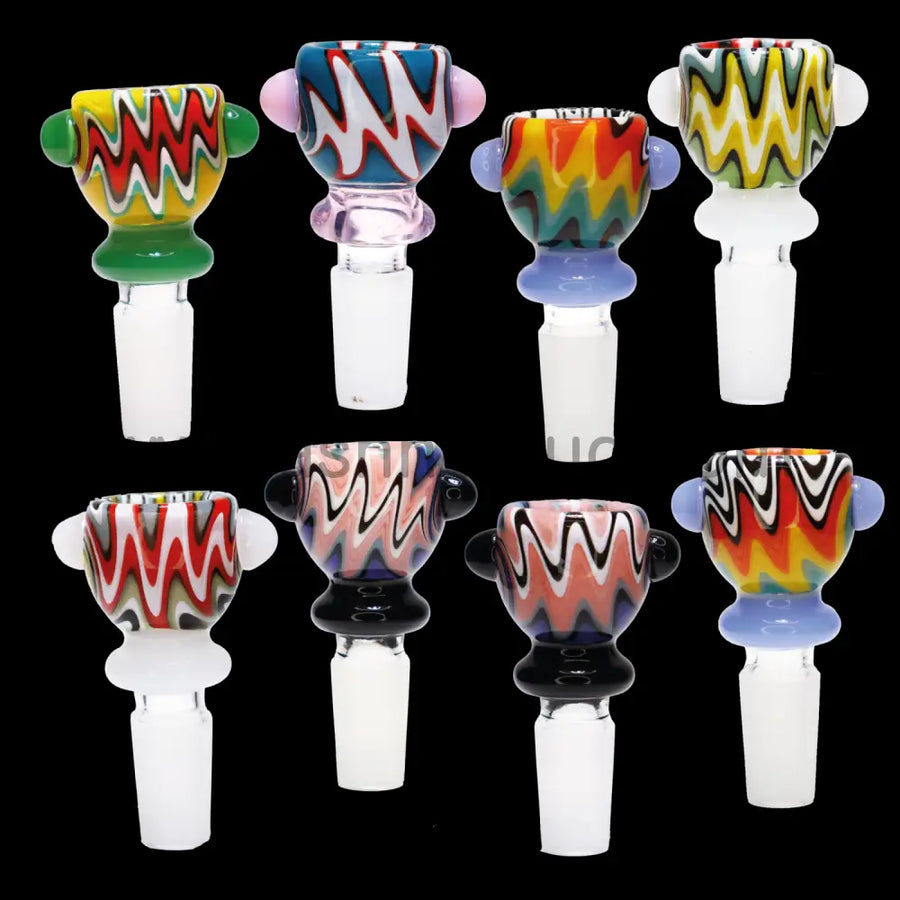 14mm Curvy Wig Wag Glass Bowl