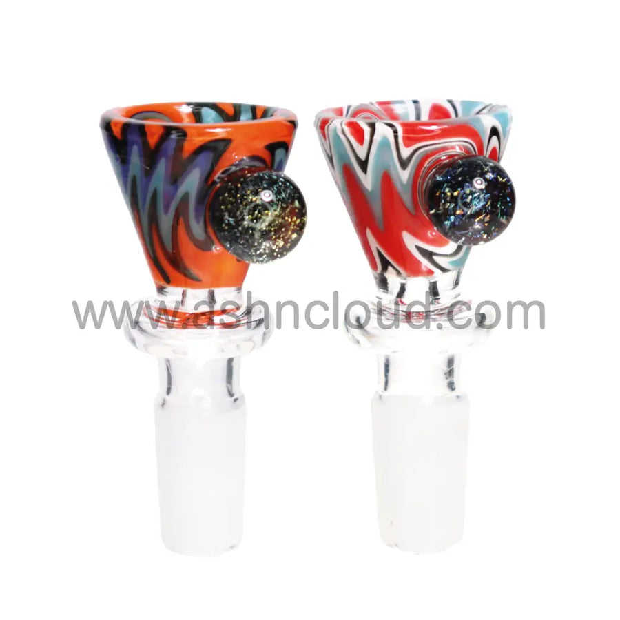 14mm Wig Wag Triangle Dichro Glass Bowl