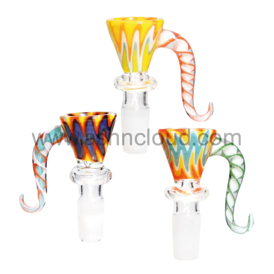 14mm Wig Wag Triangle Horn Glass Bowl