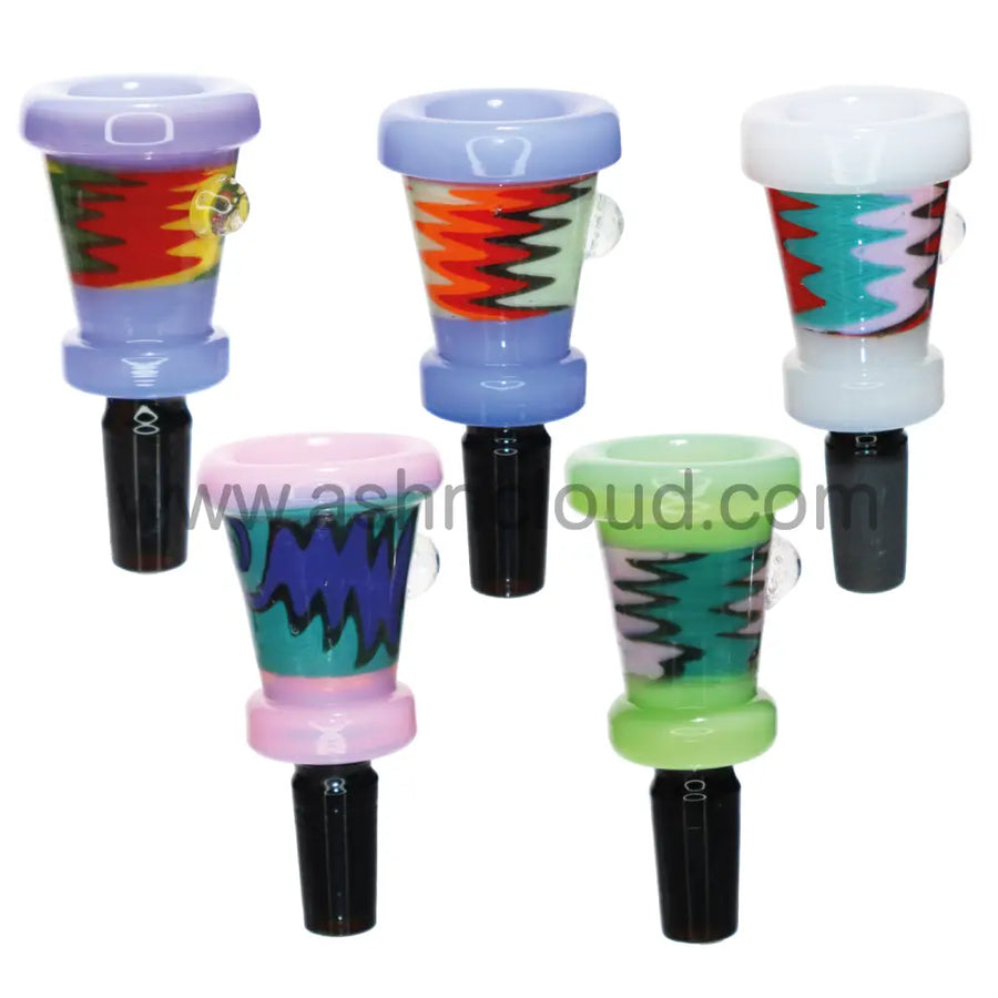 14mm Wig Wag Triangle Black Slime Color Bowl