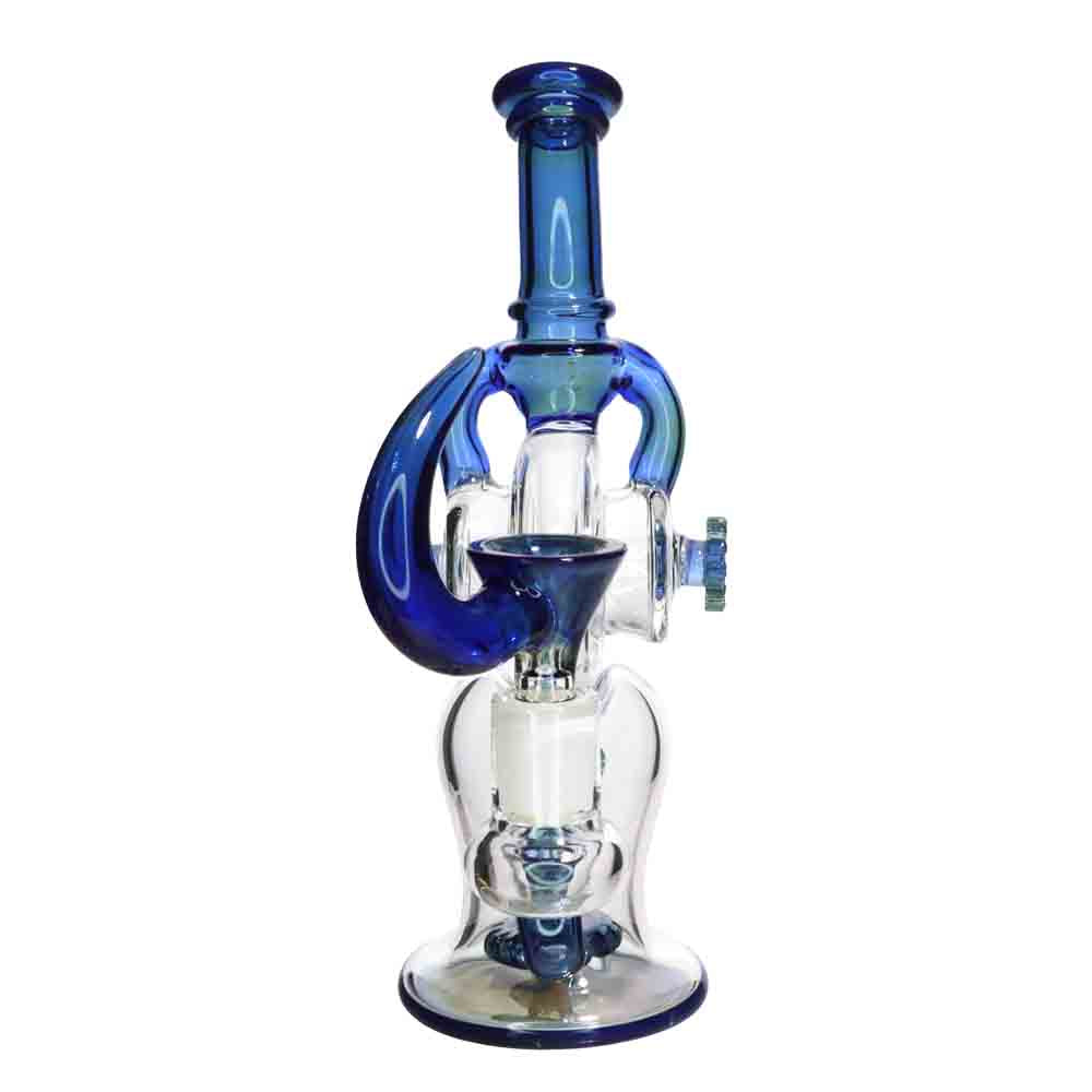 8" Fancy Glass Water Pipe | Artistic Heavy Glass Display