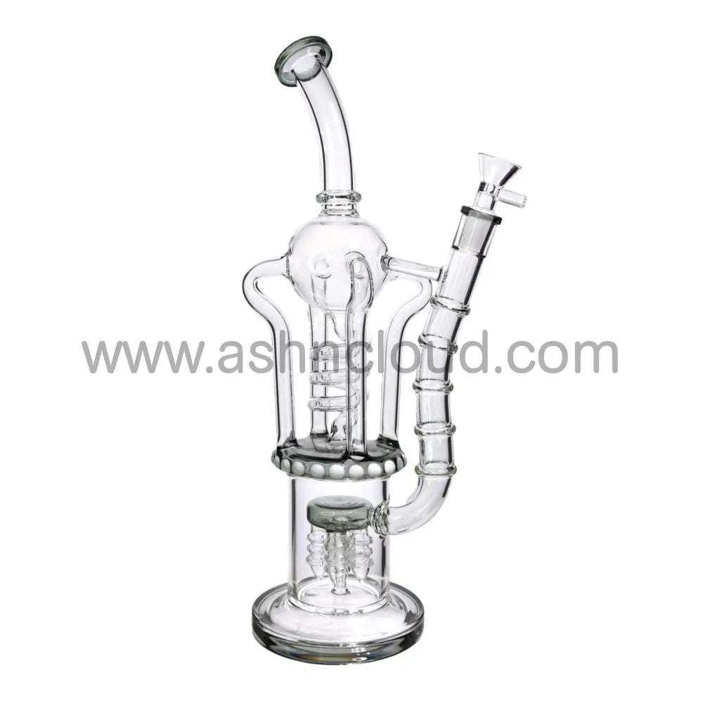 15 In - Multicolor King Valves Luxury Glass Recycler