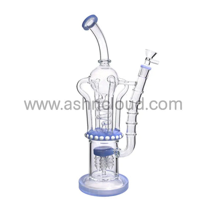 15 In - Multicolor King Valves Luxury Glass Recycler