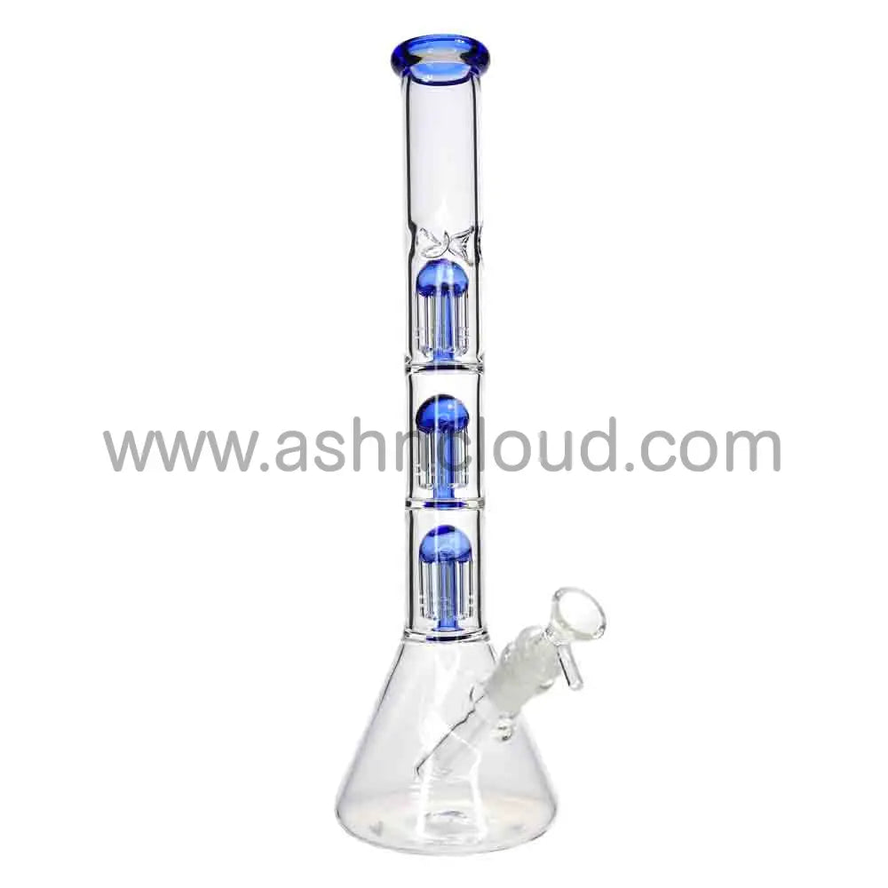 15 Inch Triple Chamber Perc Beaker Bong – Multi Filtration Water Pipe
