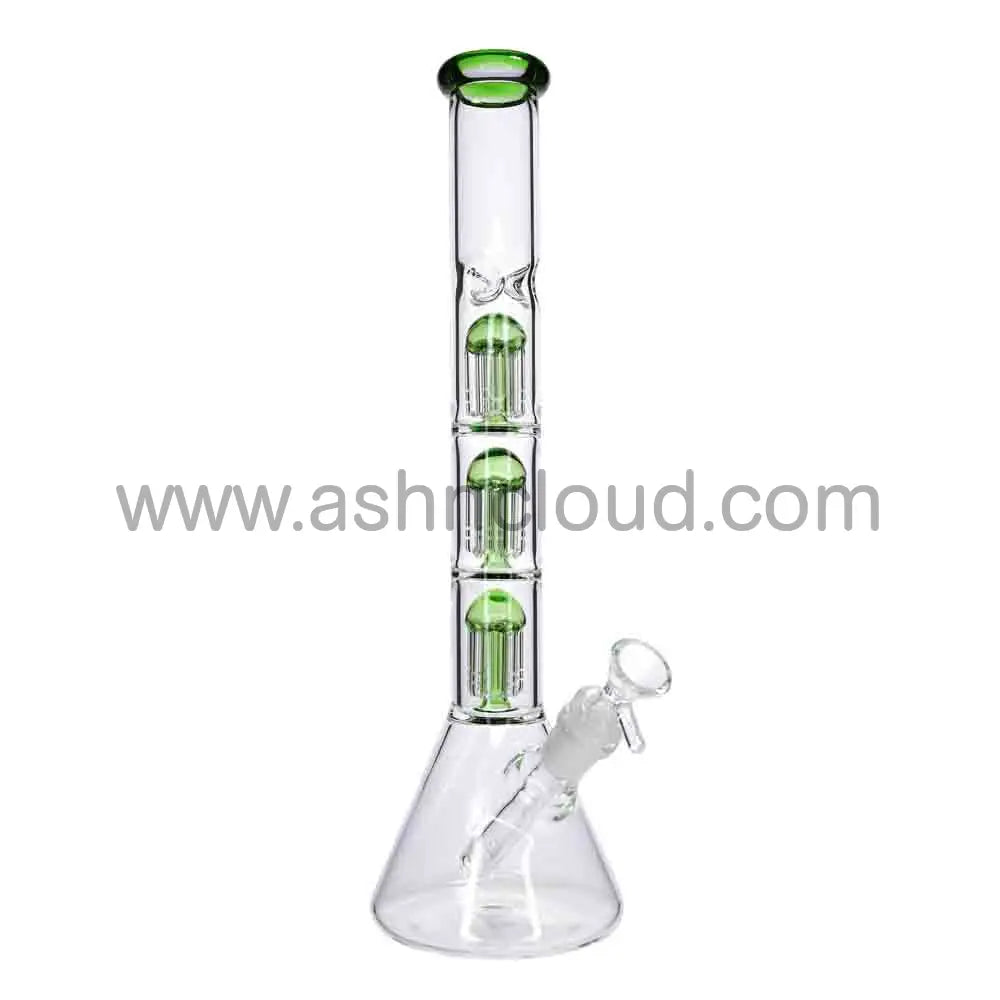 15 Inch Triple Chamber Perc Beaker Bong – Multi Filtration Water Pipe