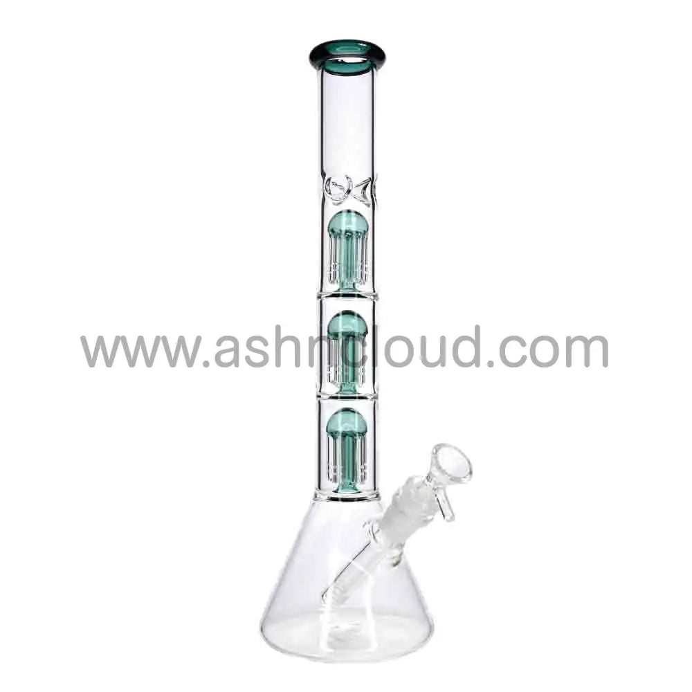 15 Inch Triple Chamber Perc Beaker Bong – Multi Filtration Water Pipe