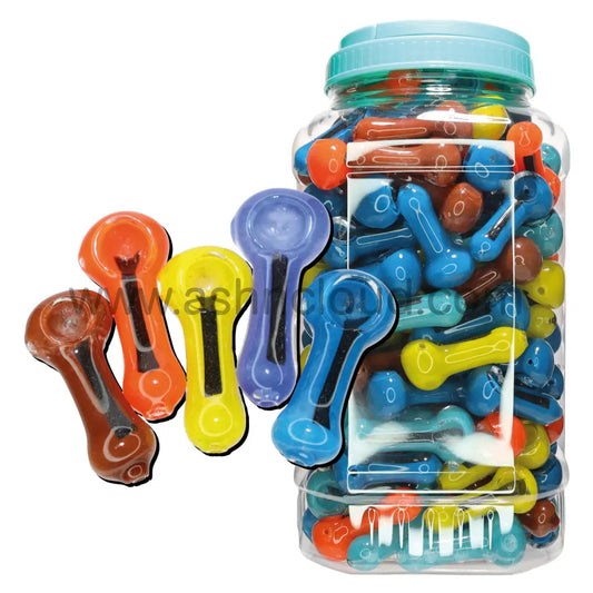 150 Pcs – Jar #7 Glass Hand Pipe Spoon $1.50 Each