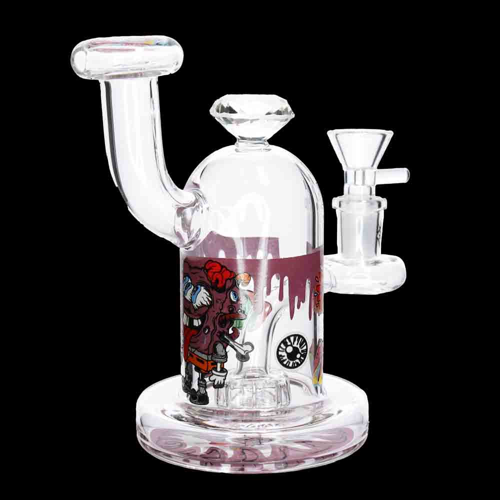 7” Heavy Diamond Glass Water Pipe – Thick Dab Rig | Wholesale