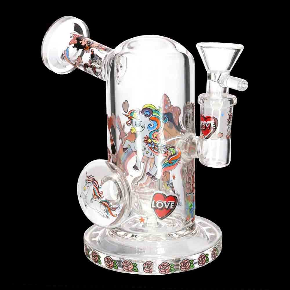 Betty Boop 8" Thick Cartoon Vintage Glass Bong with Internal Perc – Wholesale Water Pipe