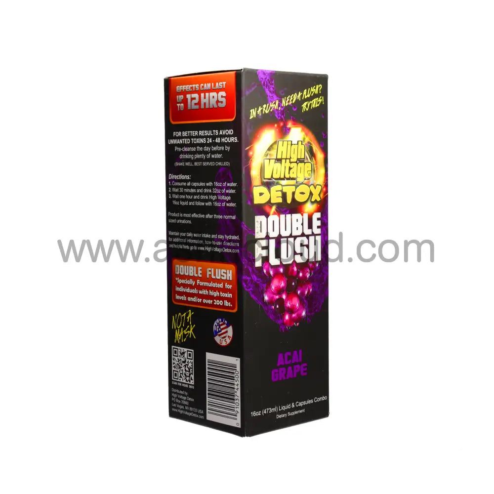 16 Fl.oz - High Voltage Detox Double Flush Grape