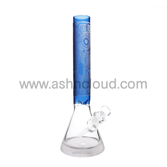 16 In - Beaker Glass Bong Color Matte Showehead 9 Mm