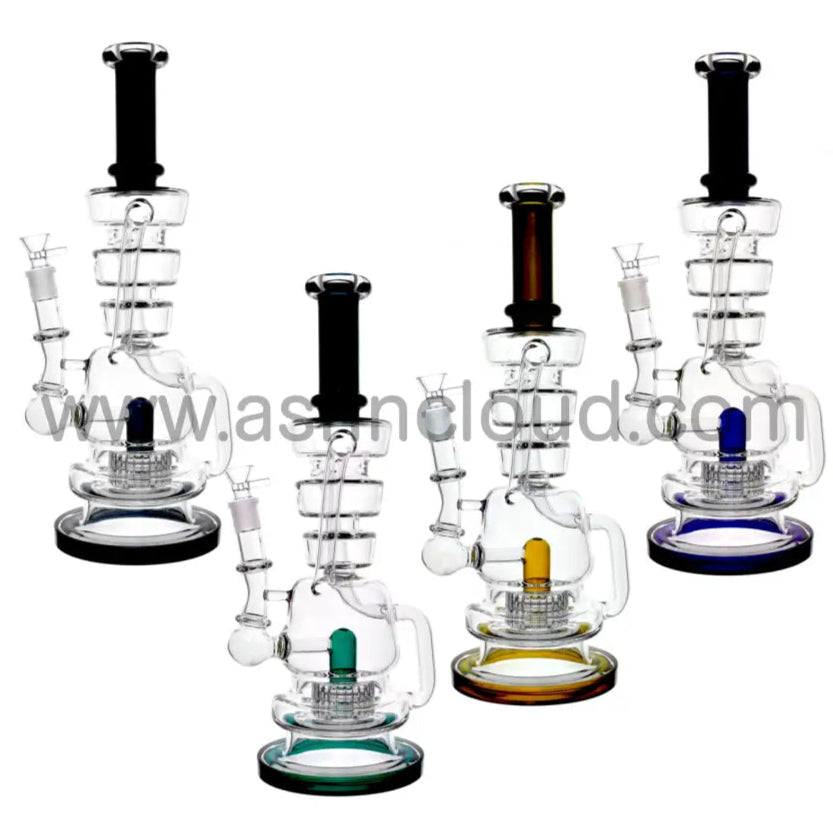 16 Inch Castle-Design Glass Recycler Bong