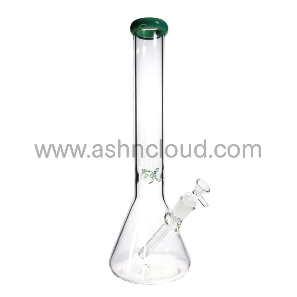 16 In - Clear Glass One-Tone Beaker Bong 5 Mm