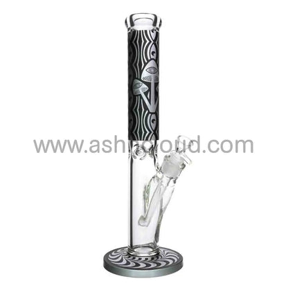 16 in - Frozen Pattern Straight Color 9 mm Bong