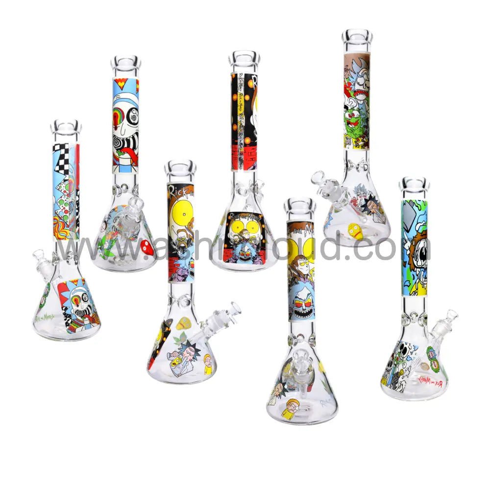 16 Inch R&M Style Glass Water Pipe Bong