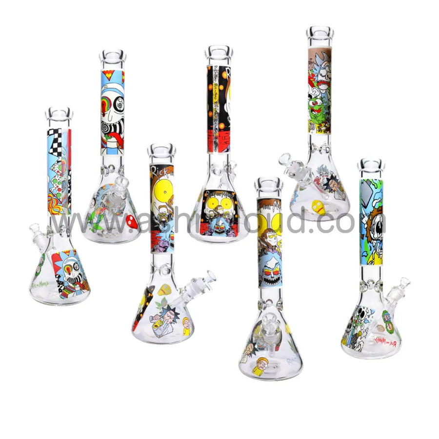 16 Inch R&M Style Glass Water Pipe Bong
