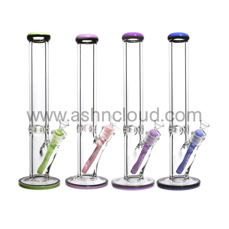 16 Inch Straight Two-Tone Glass Bong, 9mm