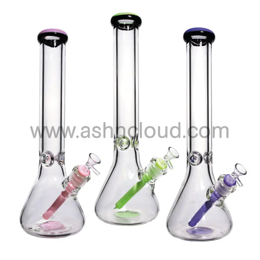 16 In - Two Tone Beaker Glass Bong 9 Mm Simple