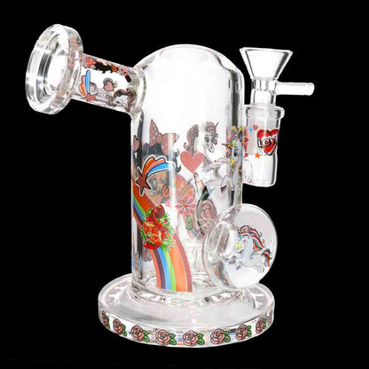 Betty Boop 8" Thick Cartoon Vintage Glass Bong with Internal Perc – Wholesale Water Pipe