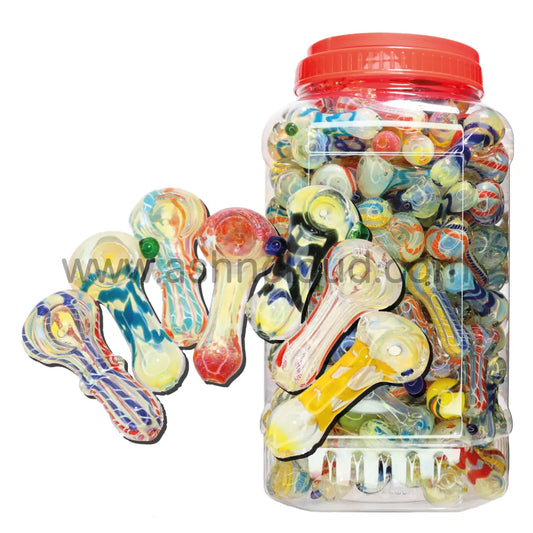 165 Pcs – Jar #5 Glass Hand Pipe Spoon $1.37 Each Simple