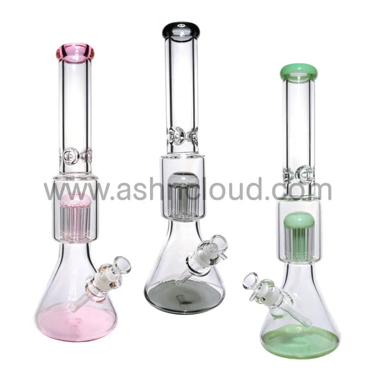 18 In - Big Chamber Multicolor Glass Beaker Bong