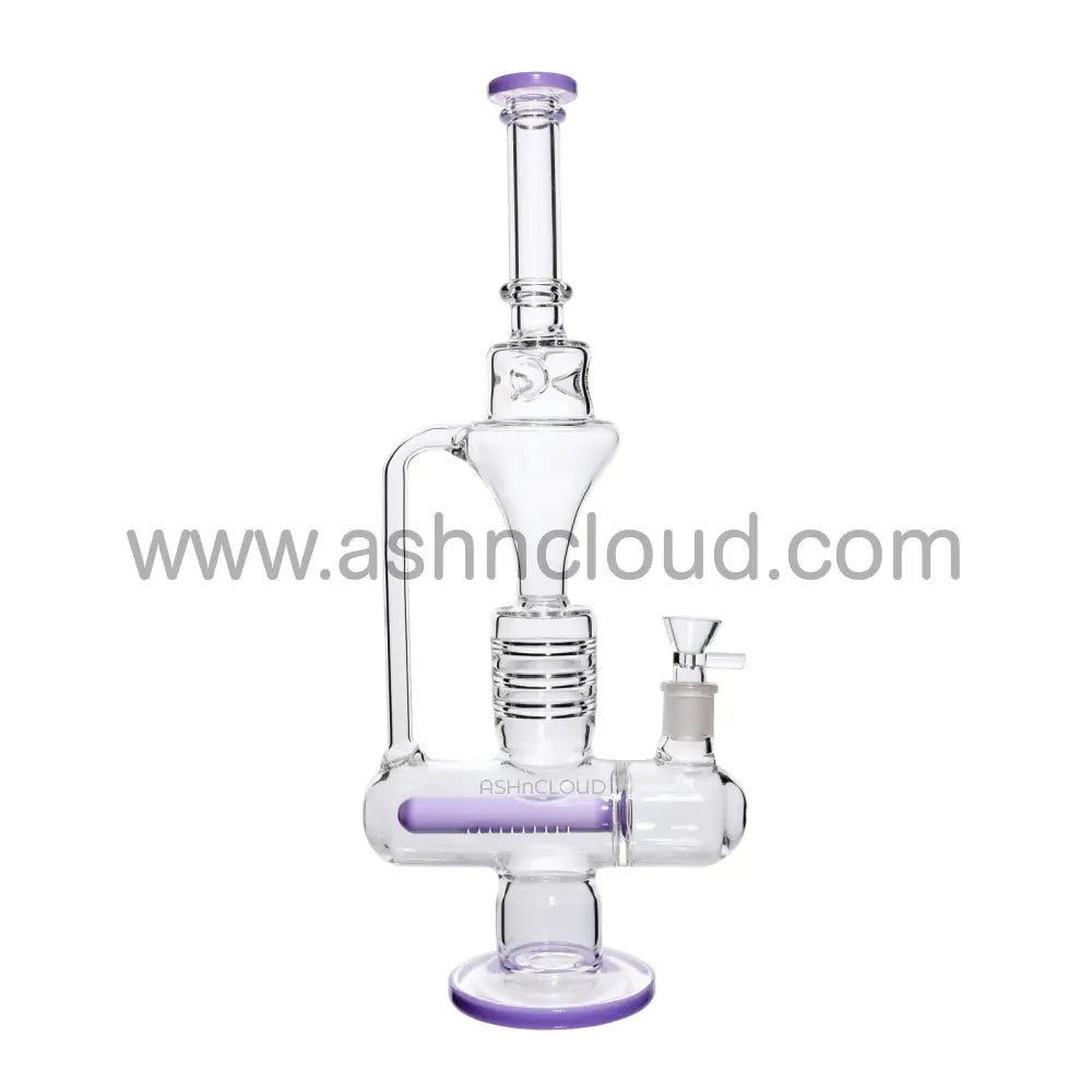 18 In - Big Inline Recycler Clear/Color Mm