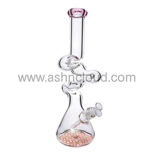 18 In - Fancy Shaped Twisted Beaker Bong 9 Mm