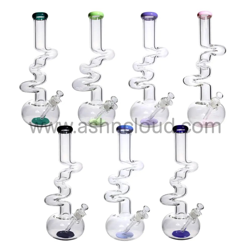 18 In - Shaped Twisted Ball Beaker Bong 9 Mm