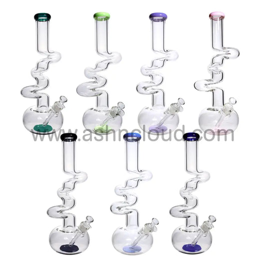 18 In - Shaped Twisted Ball Beaker Bong 9 Mm