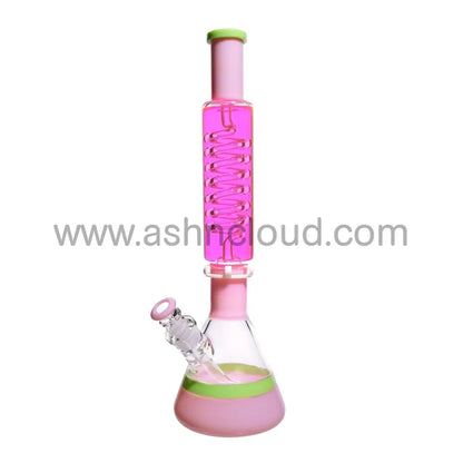 18 In - Slime Colos Fancy Glycerin Glass Beaker Bong