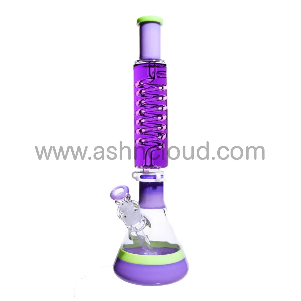 18 In - Slime Colos Fancy Glycerin Glass Beaker Bong