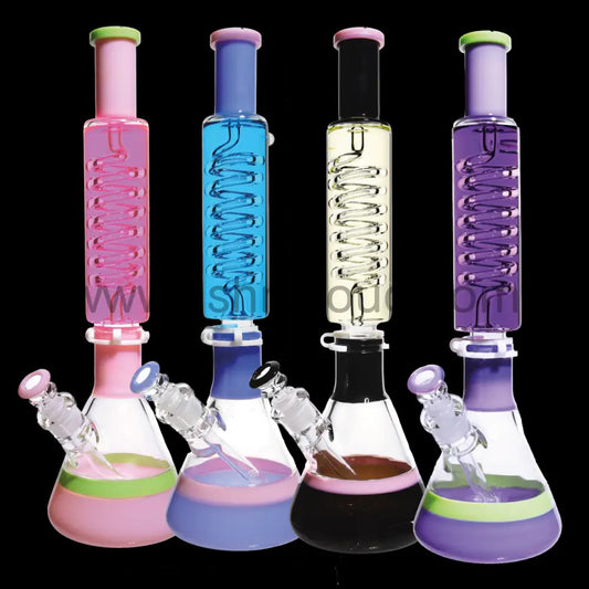 18 in - Slime Colos Fancy Glycerin Glass Beaker Bong
