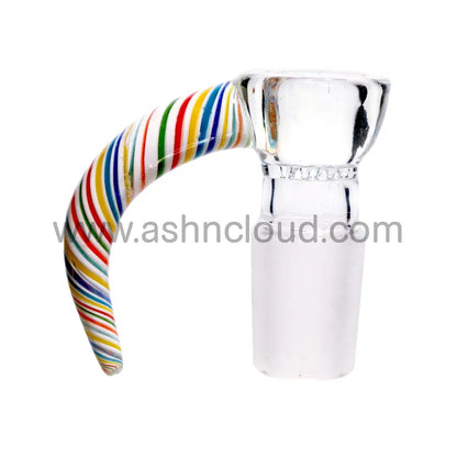 18 Mm - Glass Screen Clear Fancy Horn Bowl