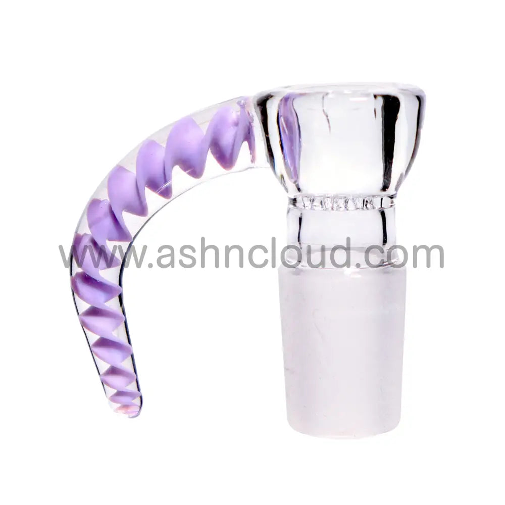 18 Mm - Glass Screen Clear Fancy Horn Bowl