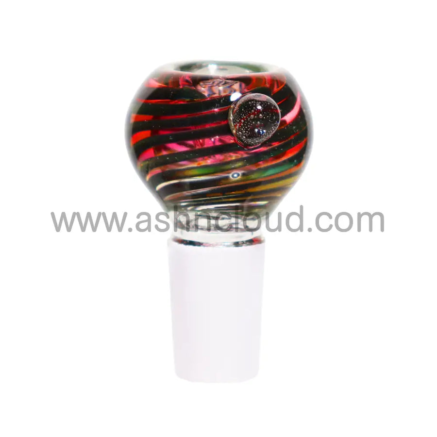 18mm Oval Twisted Pink Glass Bowl