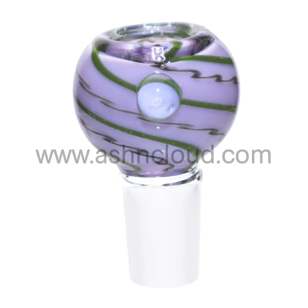 18 Mm - Sweet Streaky Multicolor Curvy Glass Bowl