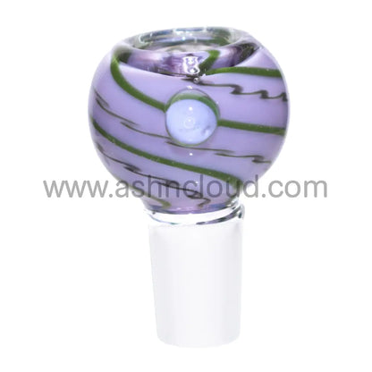 18 Mm - Sweet Streaky Multicolor Curvy Glass Bowl