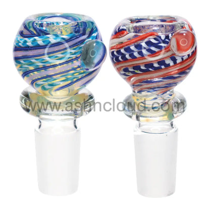 18 Mm - Twisted Tails Multicolor Glass Bowl