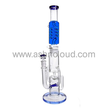 19 In - Super Fancy Glycerin Straight Bong 18 Mm