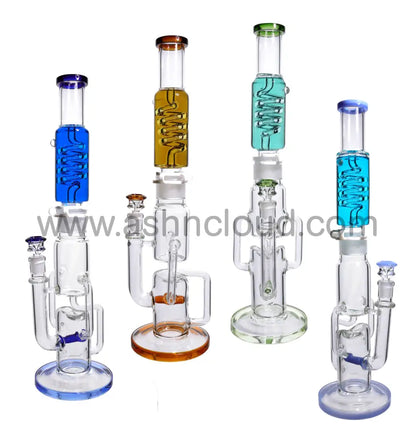 19 In - Super Fancy Glycerin Straight Bong 18 Mm