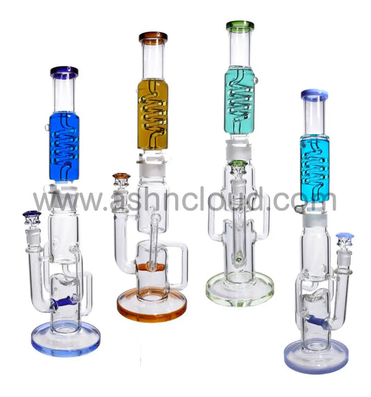 19 In - Super Fancy Glycerin Straight Bong 18 Mm