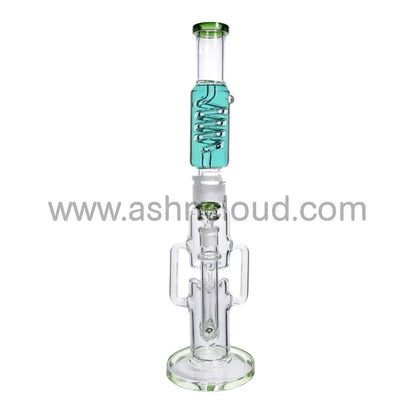 19 In - Super Fancy Glycerin Straight Bong 18 Mm