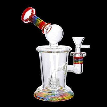 🌈🔥 10” Color Accent Perc Bong – Premium Look w/ Smooth Hits