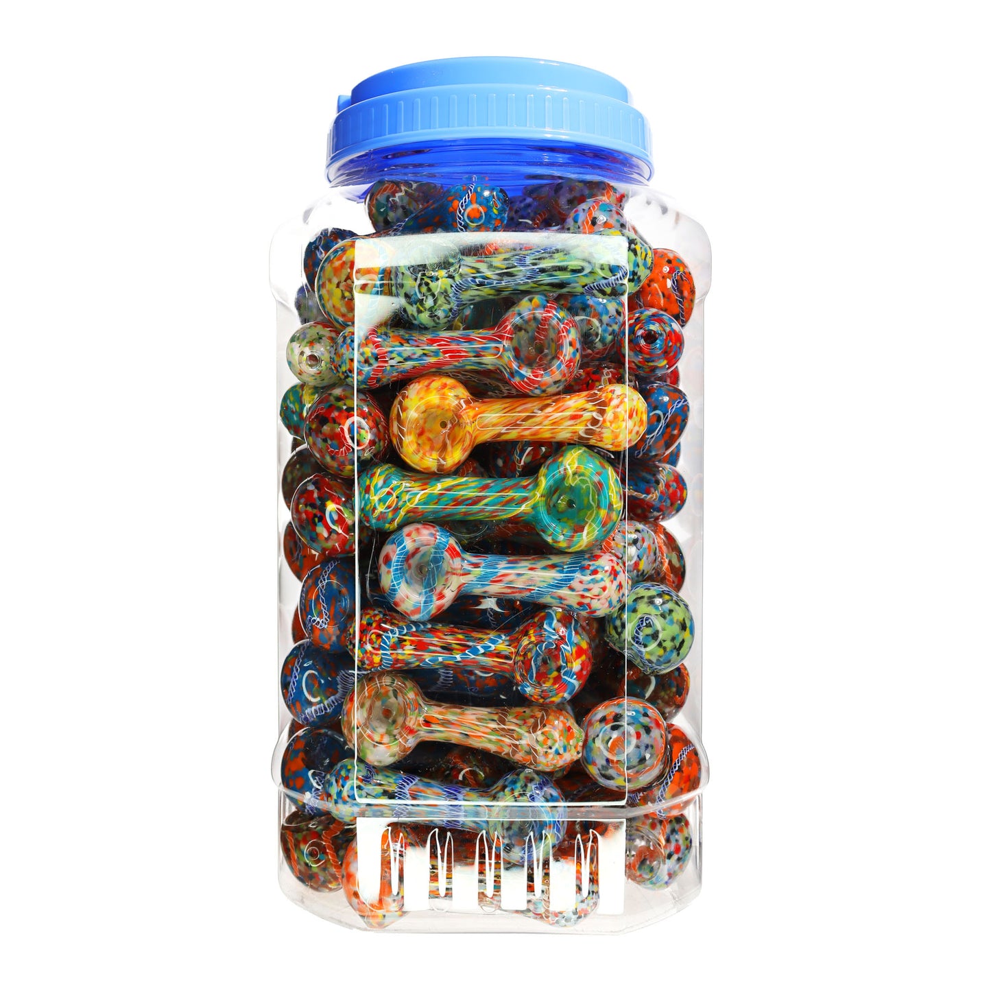 95 PCS – JAR #67 Assorted Multicolor Glass Hand Pipes – Wholesale