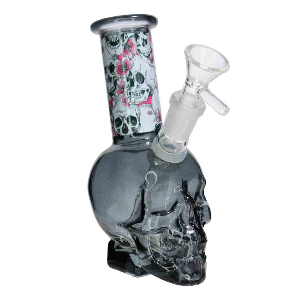 7 Inch Skull Glass Water Pipe | Wholesale Skull Bong for Smoke Shops