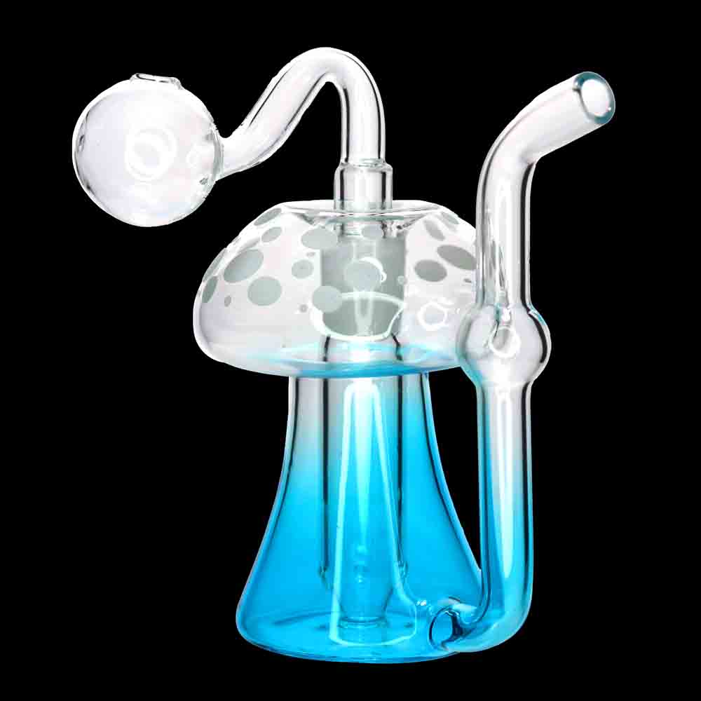 6 in - Mushroom Glass Oil Burner Water Pipe