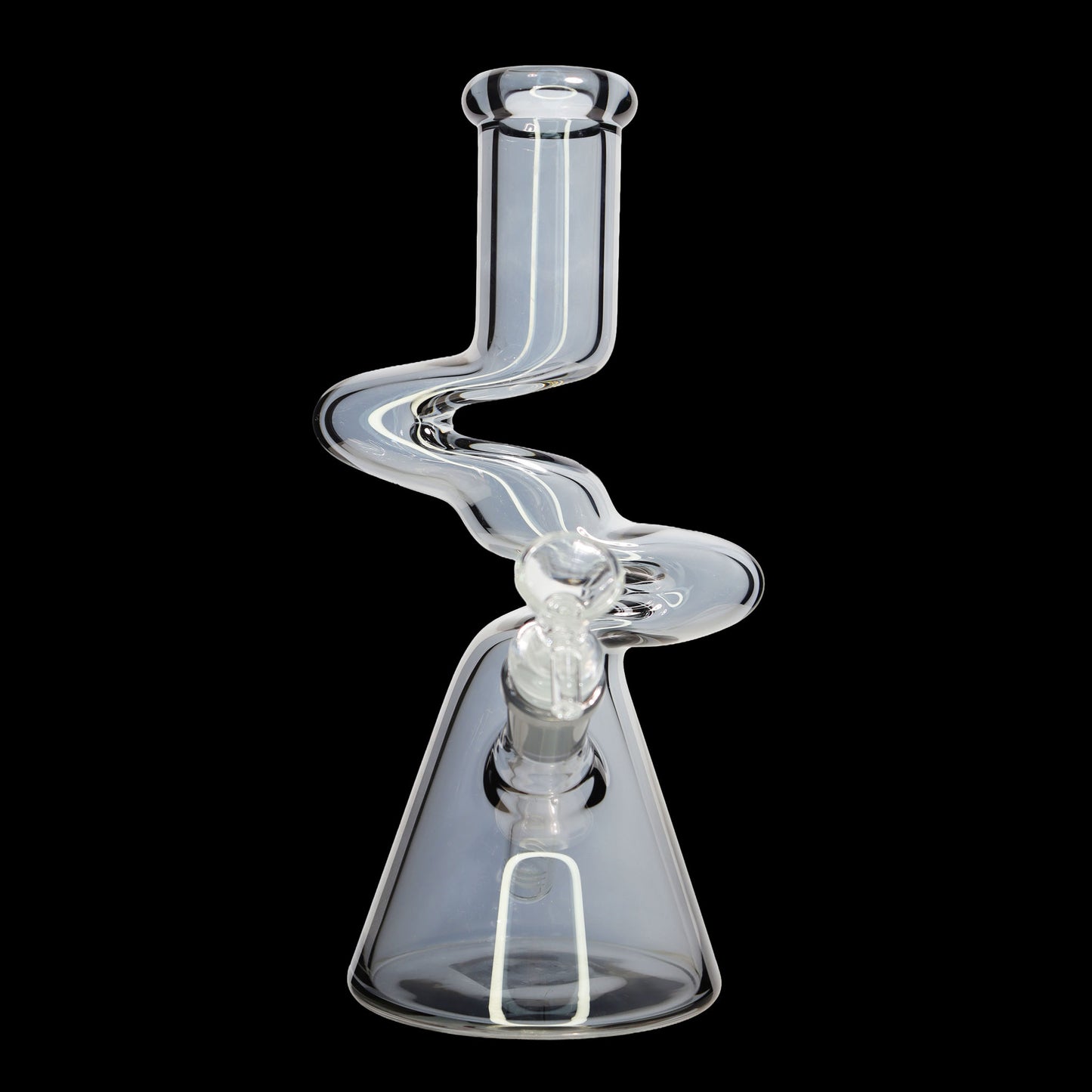 10 Inch Zig Zag Neck Beaker Glass Water Pipe – Assorted Colors Wholesale