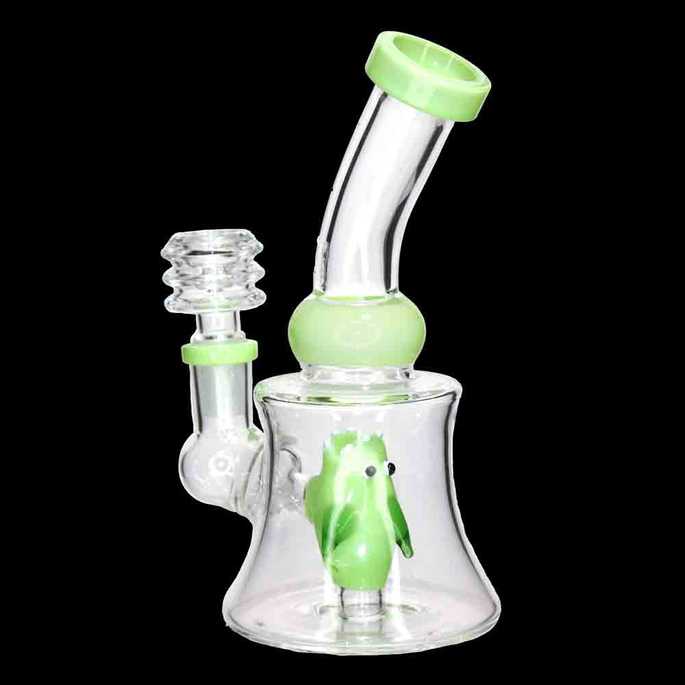 5” Mini Glass Bong – Compact and Colorful Water Pipe Fish Perc for Smoke Shops
