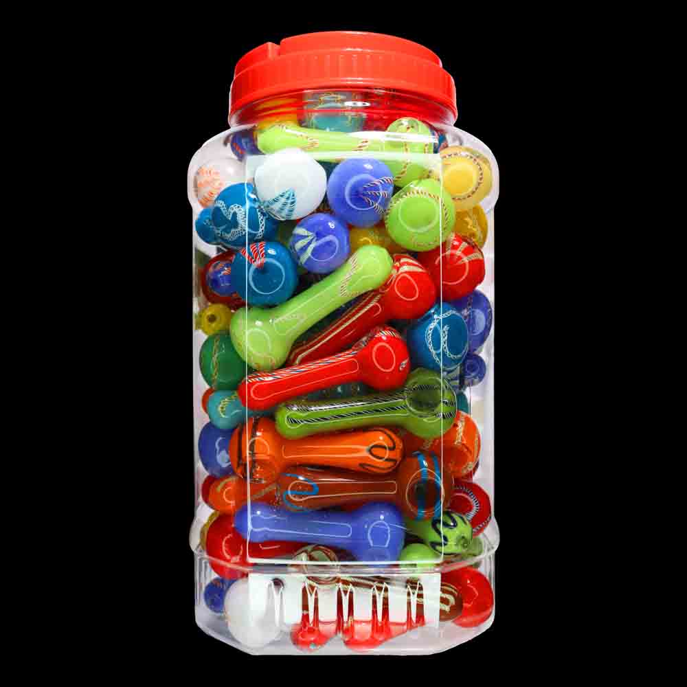 110 pcs – NEW JAR #10 Glass Hand Pipe (3.5 inches) Spoon $1.65 each
